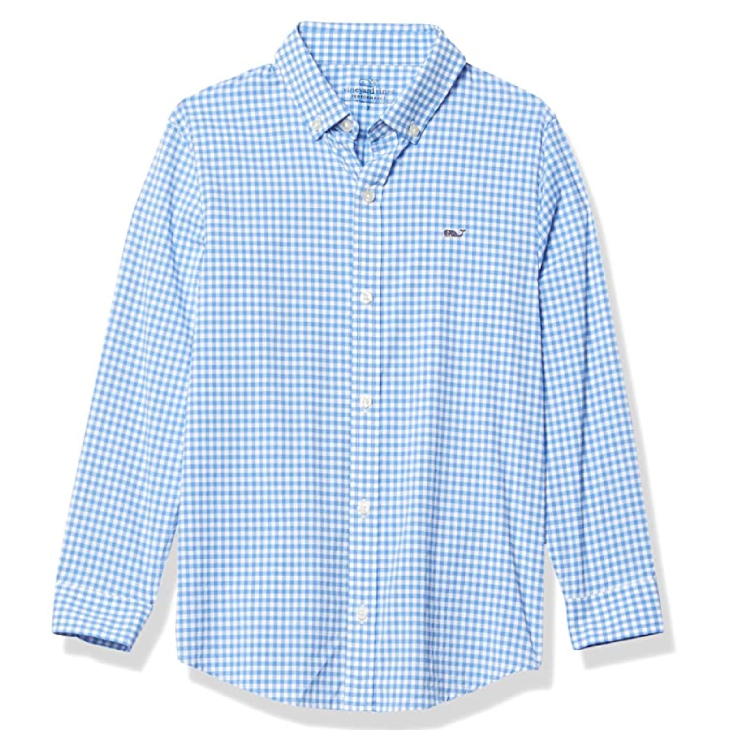 Vineyard Vines Boys' On-The-go Gingham Button-Down Shirt